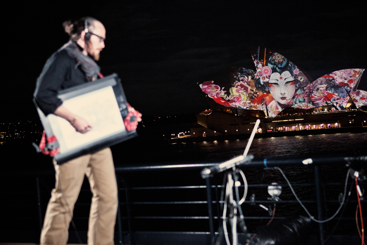 Celebrating with a view of Sydney Opera House by Mario Zmudzinski at Magnum Studio