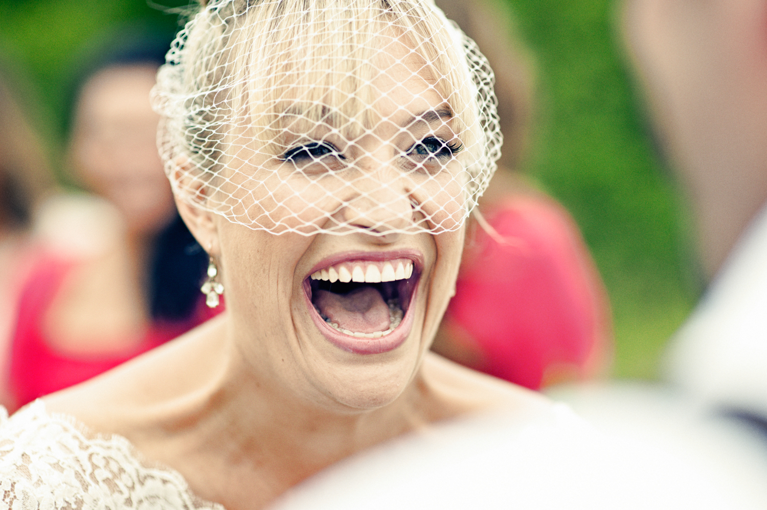 Newlyweds sharing a laugh
